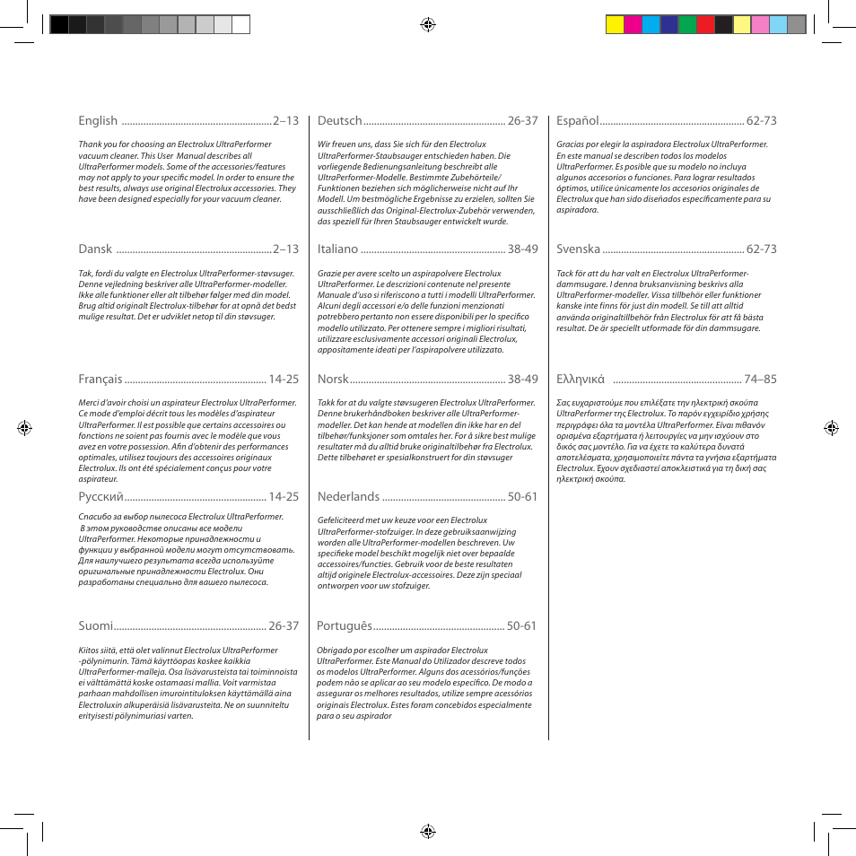 Electrolux ZUP3860C User Manual | Page 3 / 92
