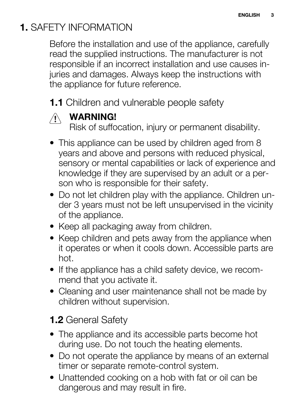 Electrolux EGG6242NOX User Manual | Page 3 / 48