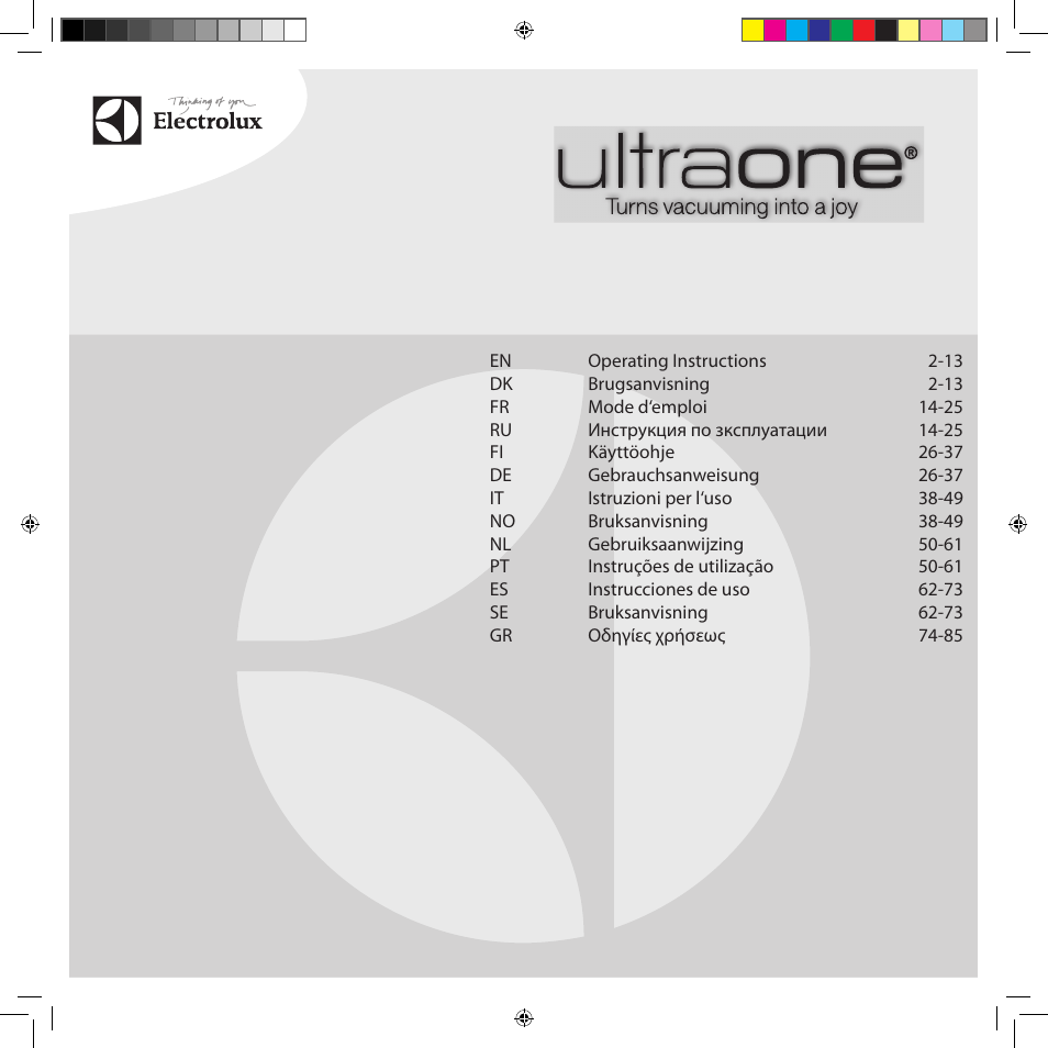 Electrolux Z8822GP User Manual | 92 pages
