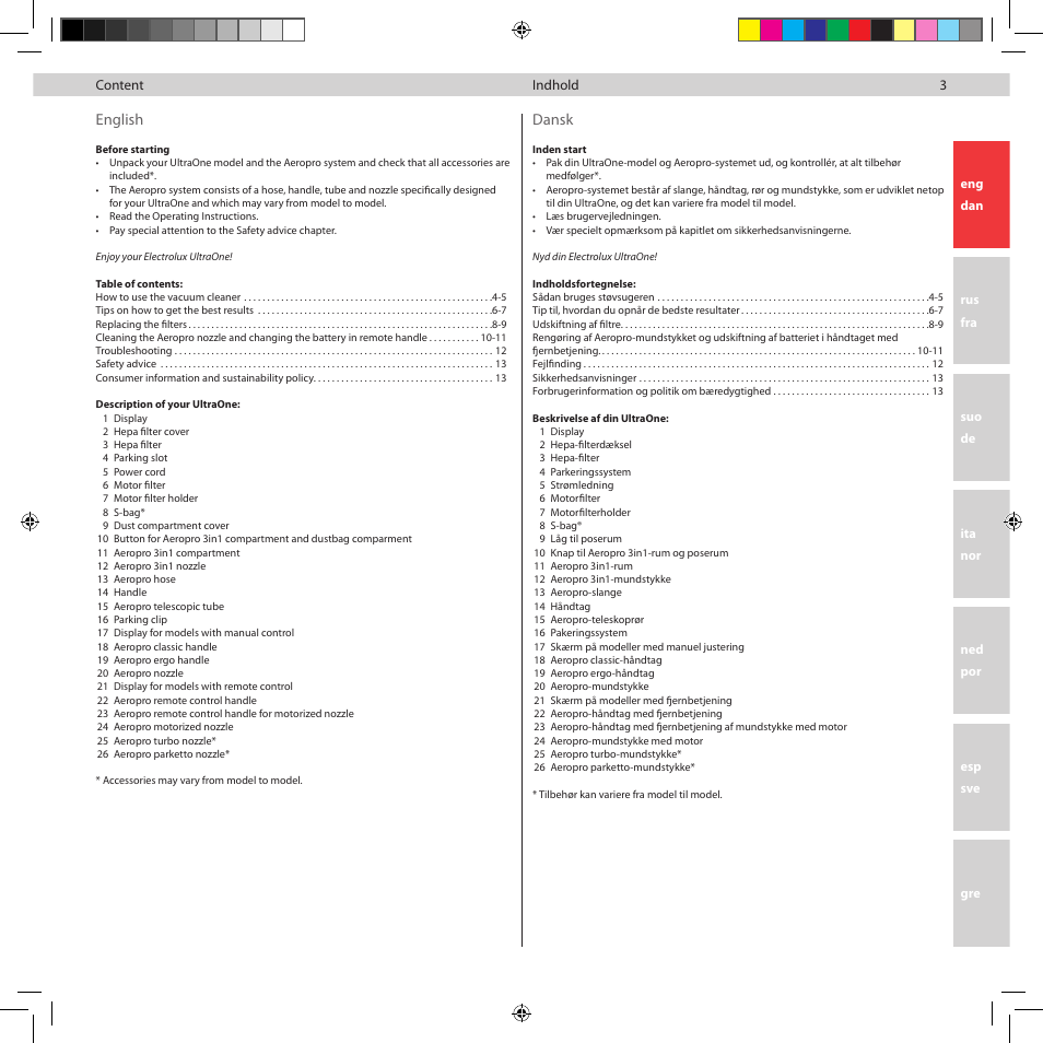 Electrolux Z8822GP User Manual | Page 5 / 92