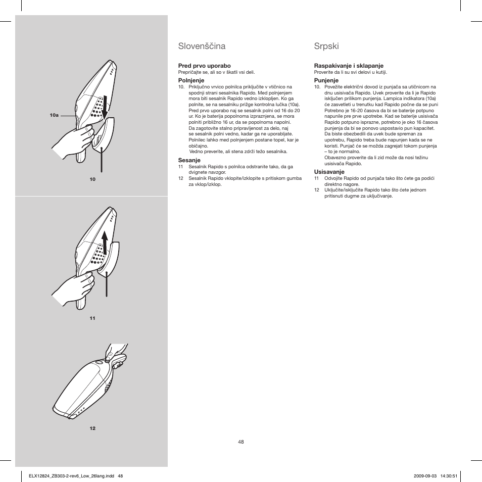 Slovenščina srpski | Electrolux ZB3103 User Manual | Page 48 / 60