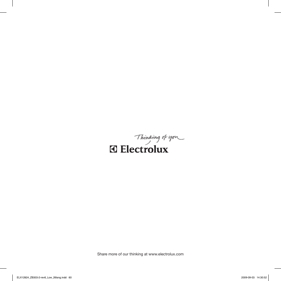 Electrolux ZB3103 User Manual | Page 60 / 60