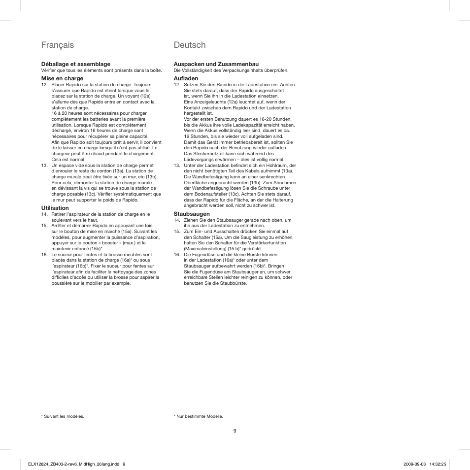 Français, Deutsch | Electrolux ZB4112 User Manual | Page 9 / 60