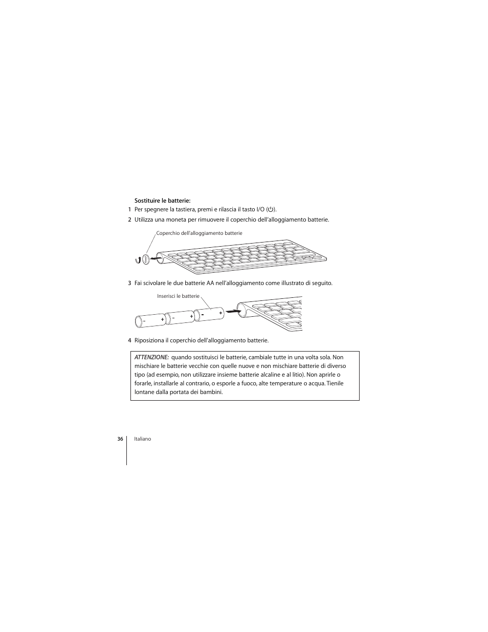 Apple Wireless Keyboard (2009) User Manual | Page 36 / 64