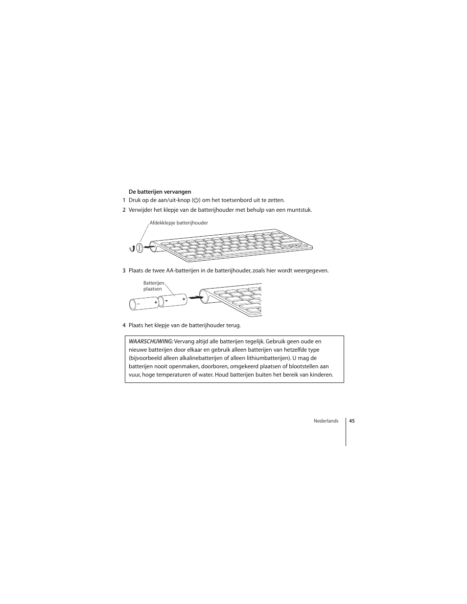 Apple Wireless Keyboard (2009) User Manual | Page 45 / 64