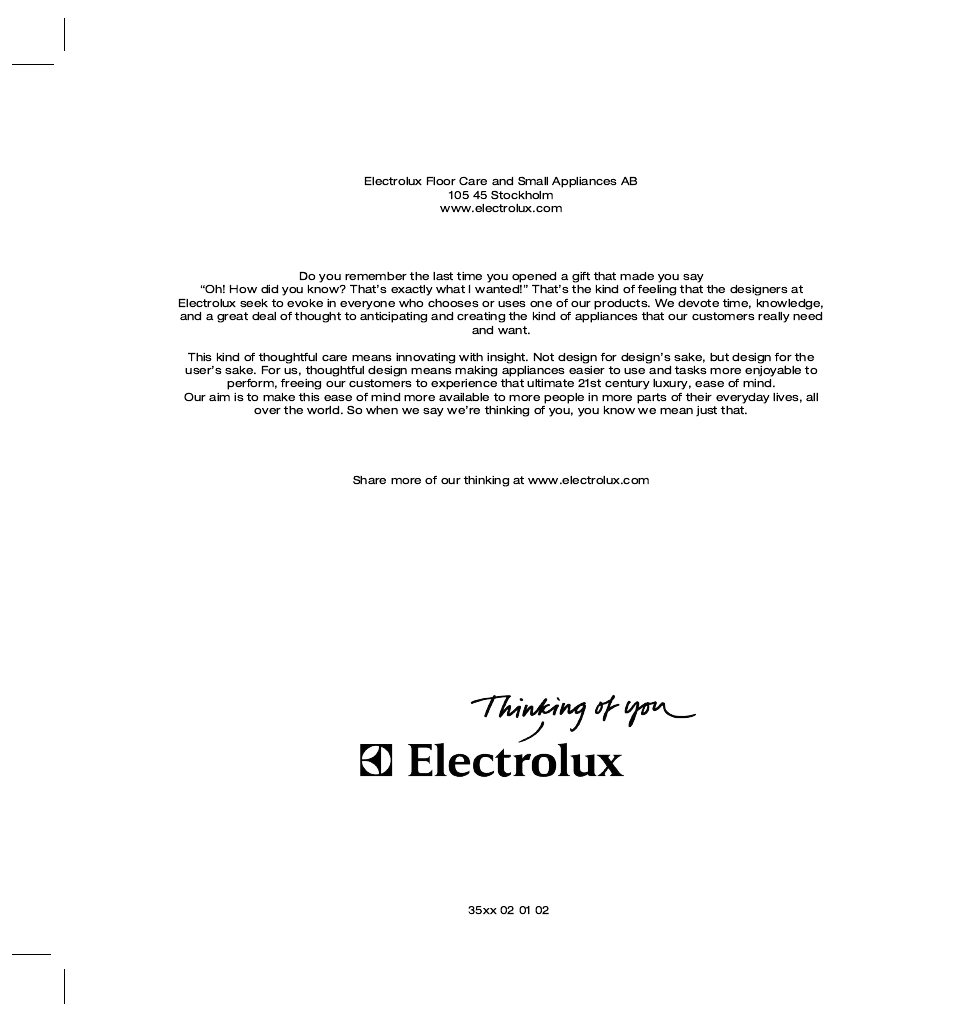 Electrolux ZT3520 User Manual | Page 104 / 104