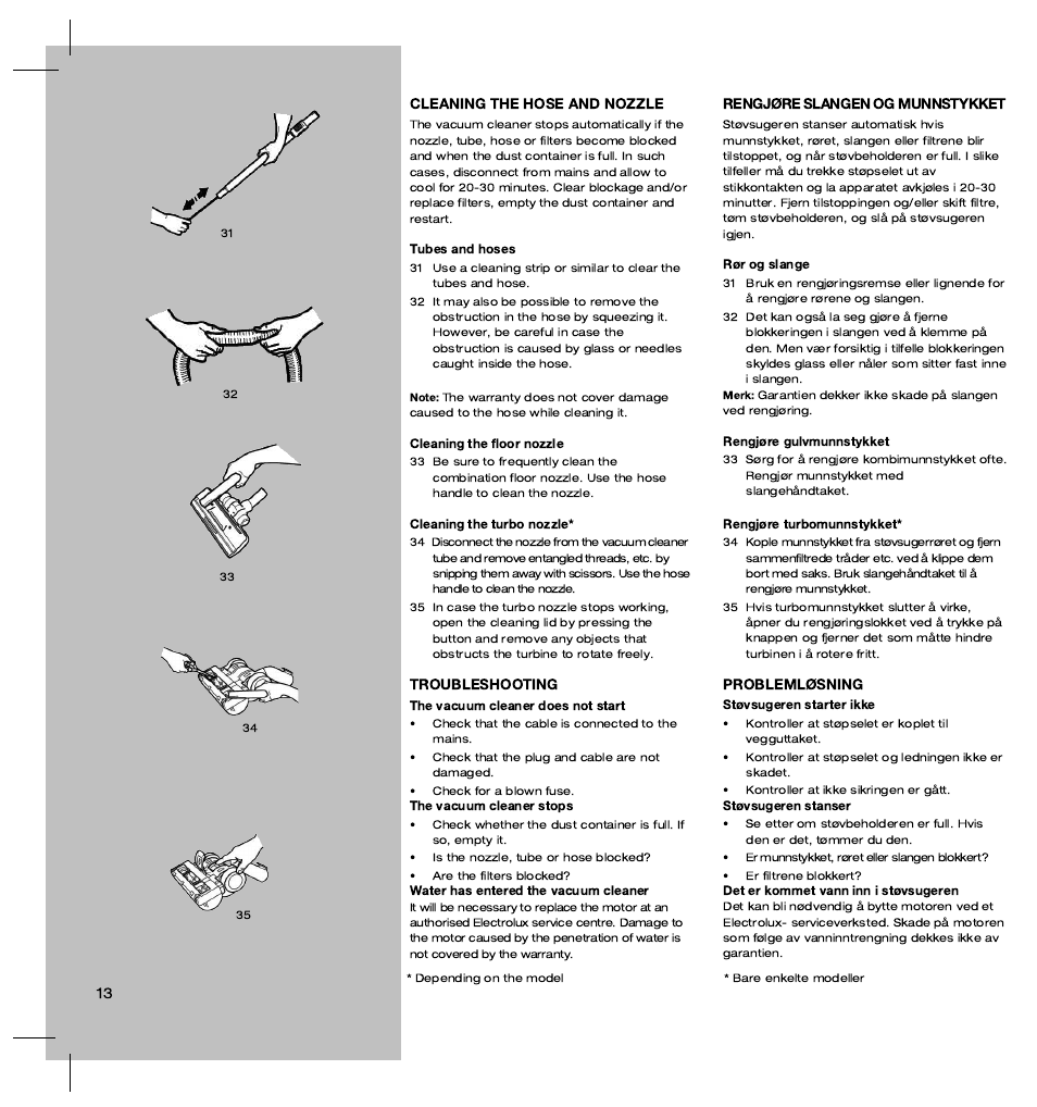 Electrolux ZT3520 User Manual | Page 18 / 104