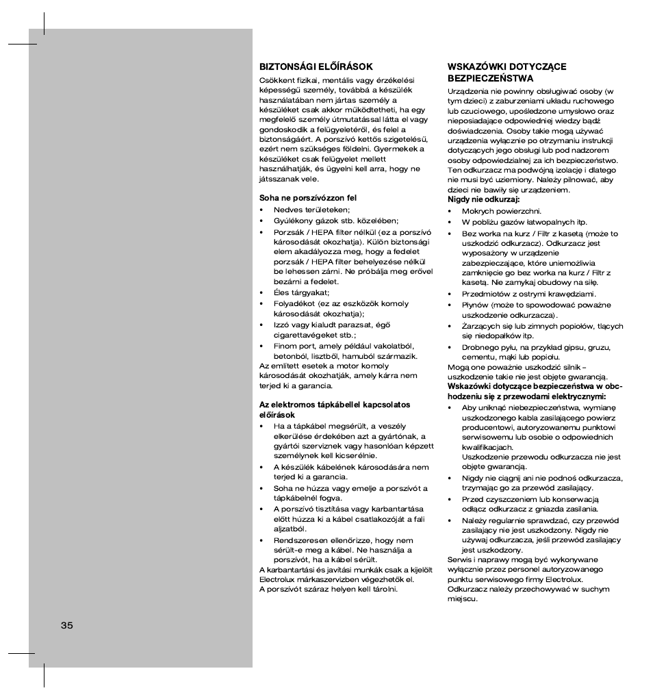 Electrolux ZT3520 User Manual | Page 40 / 104