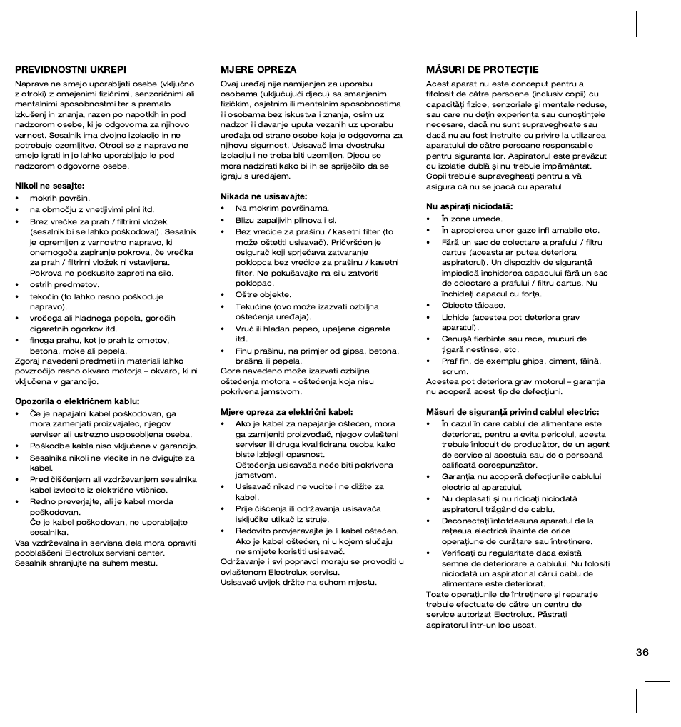 Electrolux ZT3520 User Manual | Page 41 / 104