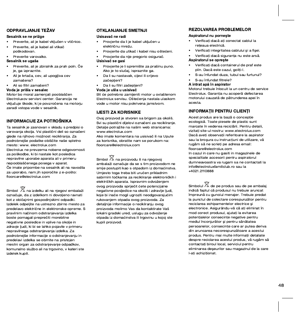 Electrolux ZT3520 User Manual | Page 53 / 104