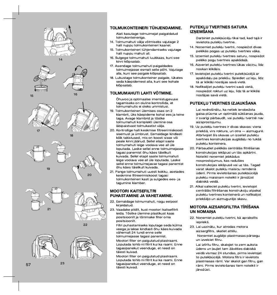Electrolux ZT3520 User Manual | Page 62 / 104