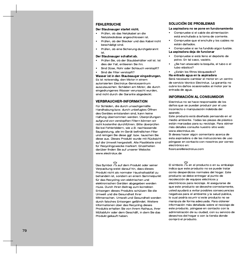 Electrolux ZT3520 User Manual | Page 84 / 104