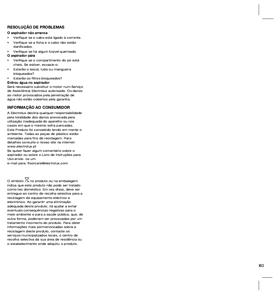 Electrolux ZT3520 User Manual | Page 85 / 104