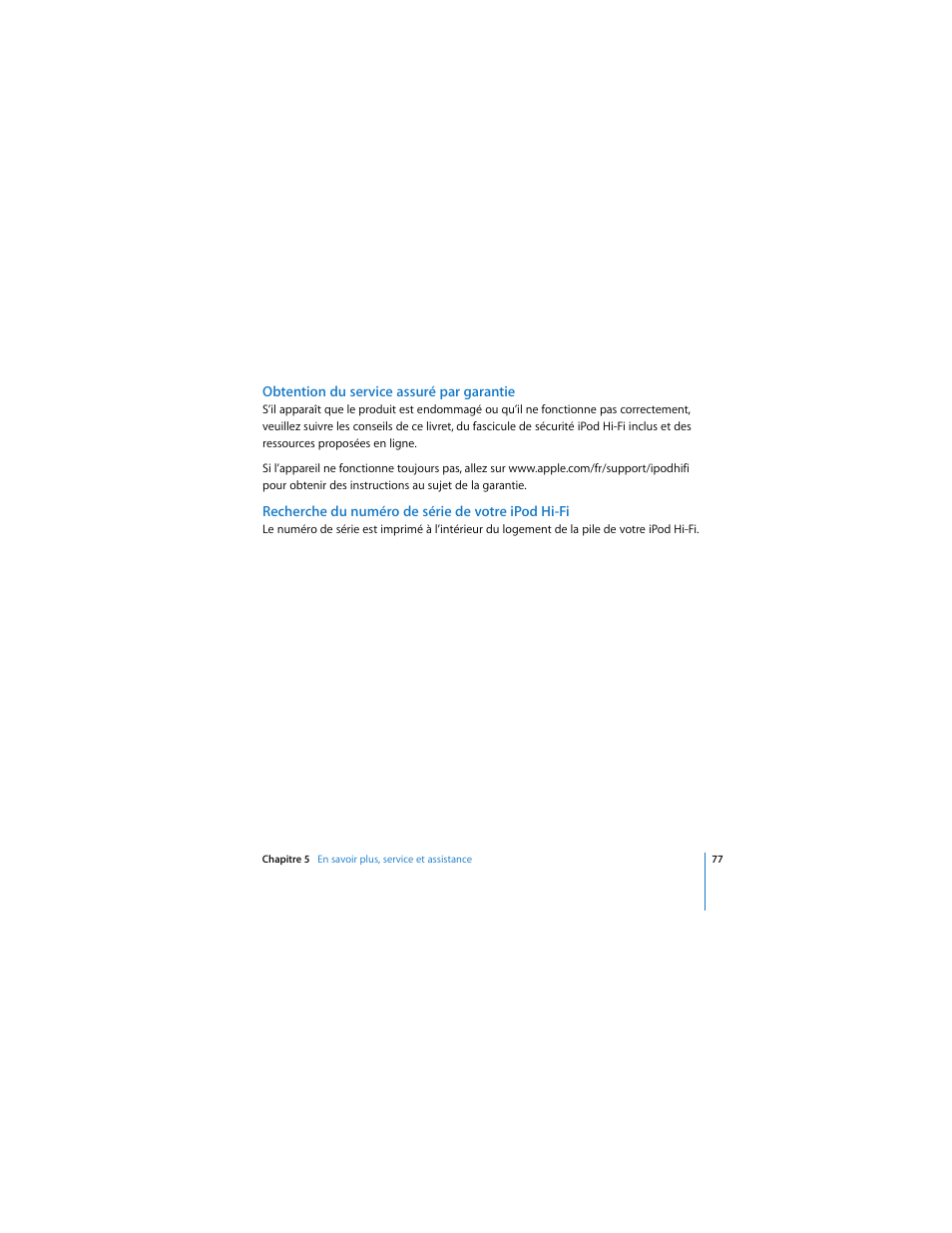 Apple iPod Hi-Fi (User’s Guide) User Manual | Page 77 / 104