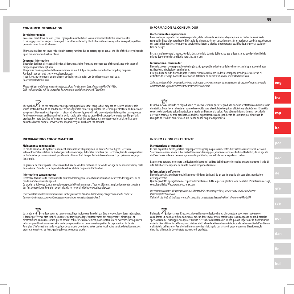 Electrolux ZB2932 User Manual | Page 55 / 80