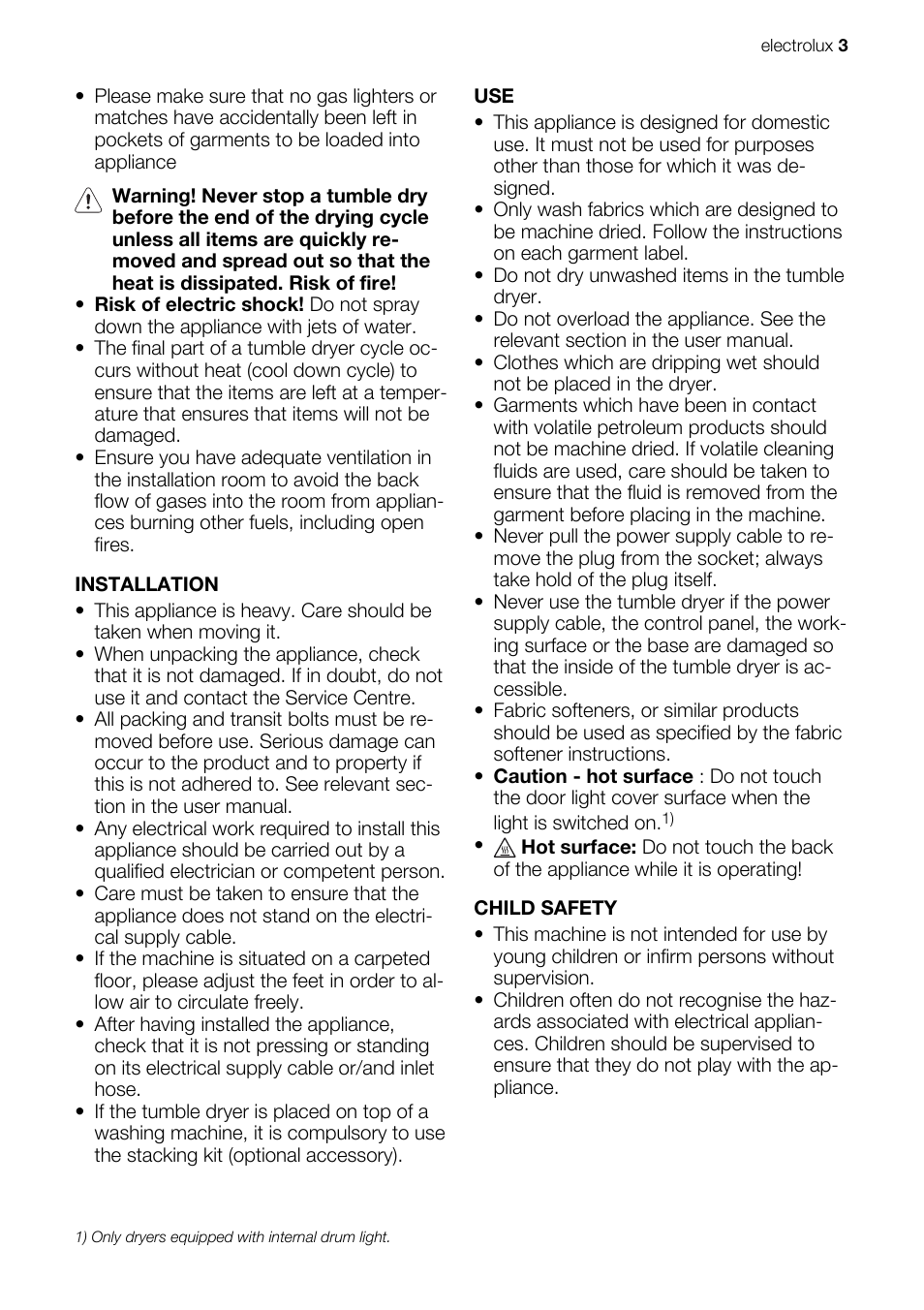Electrolux EDE1074PDW User Manual | Page 3 / 76