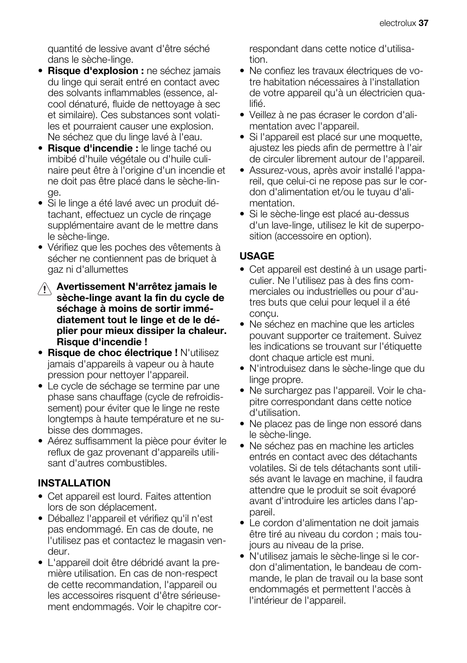 Electrolux EDE1074PDW User Manual | Page 37 / 76