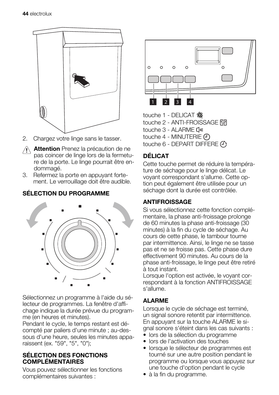Electrolux EDE1074PDW User Manual | Page 44 / 76