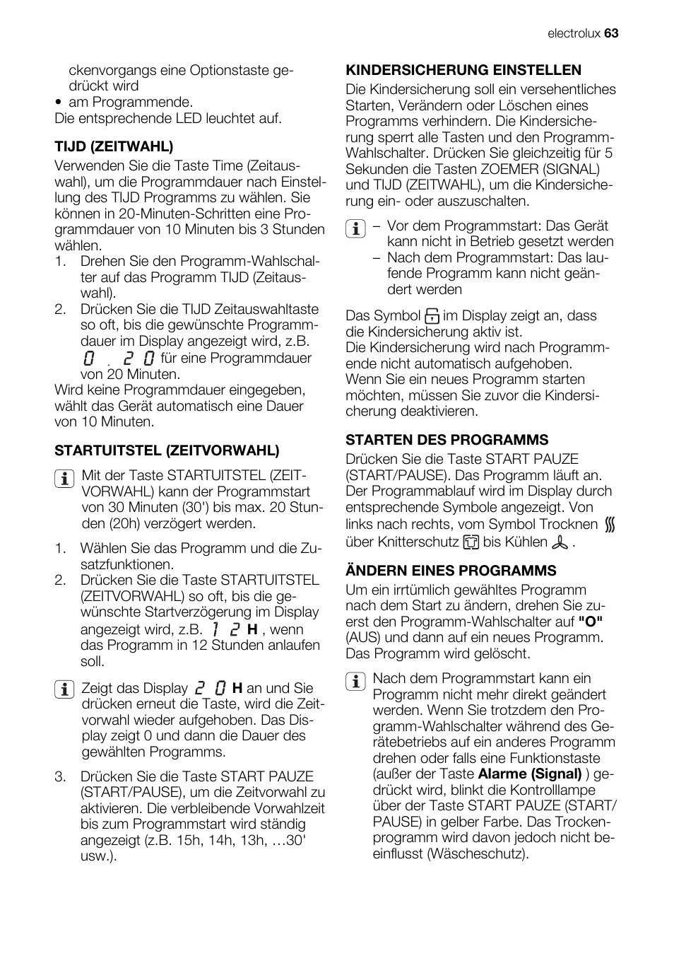 Electrolux EDE1074PDW User Manual | Page 63 / 76