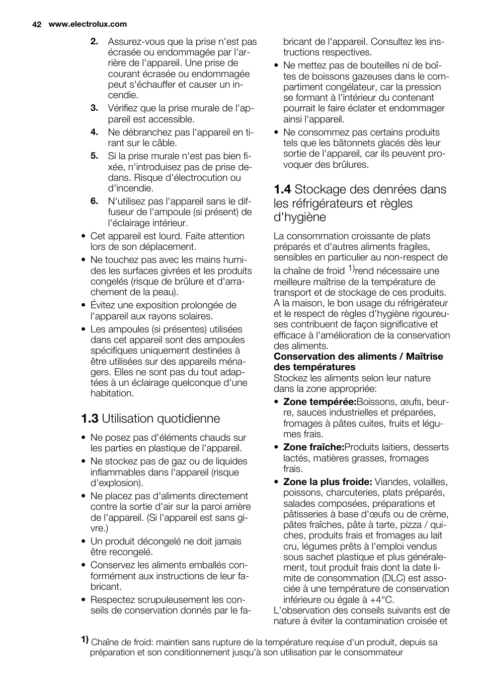 3 utilisation quotidienne | Electrolux EN3450COX User Manual | Page 42 / 80
