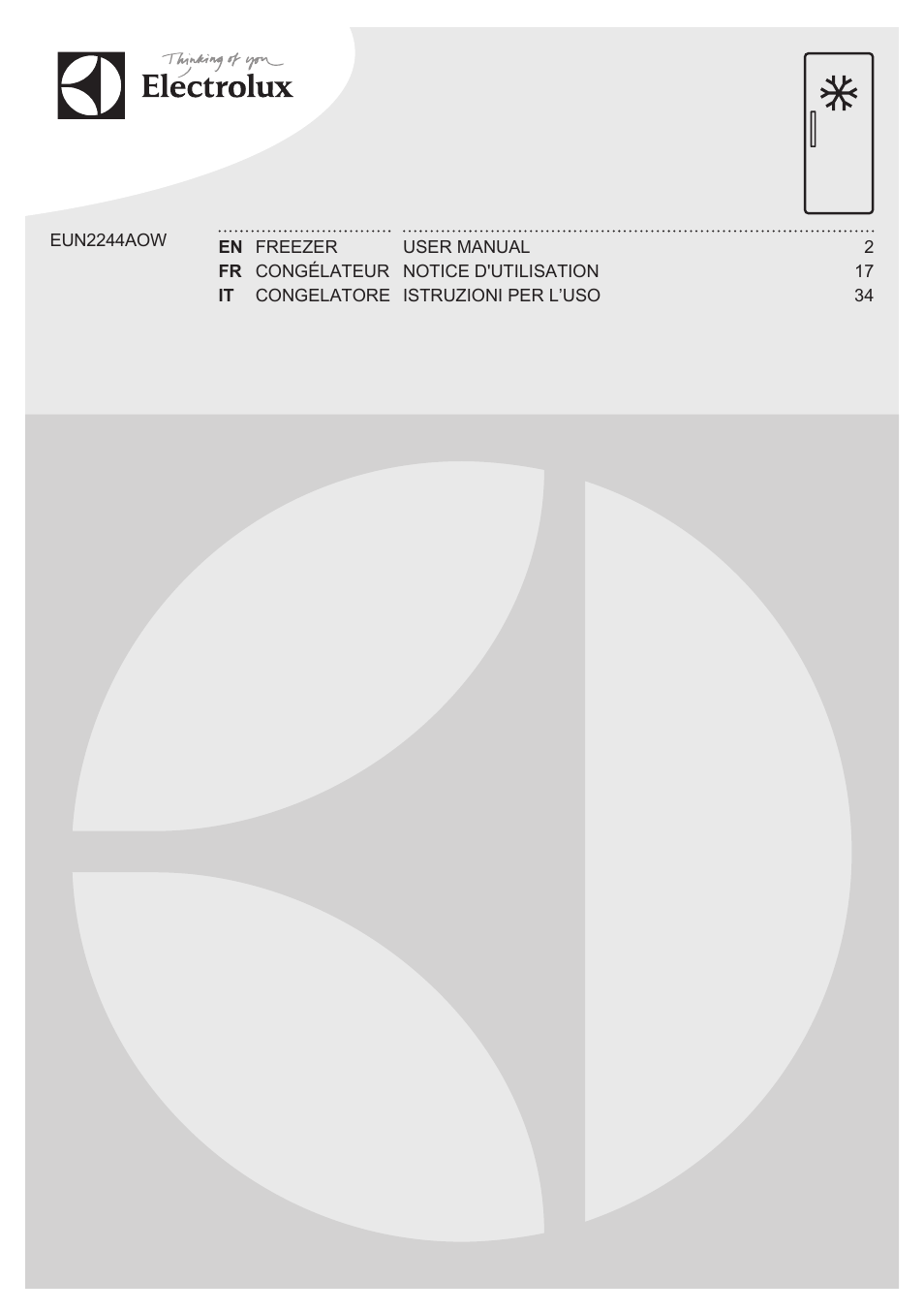 Electrolux EUN2244AOW User Manual | 52 pages