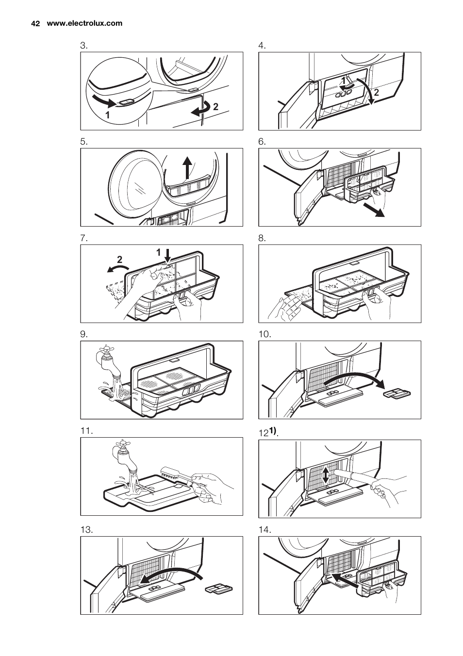 Electrolux EDH3684PDW User Manual | Page 42 / 64