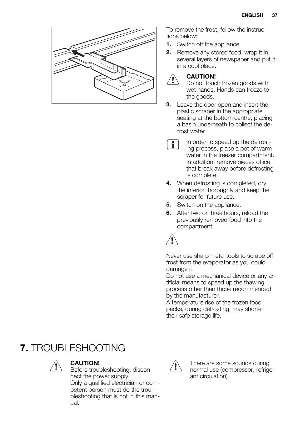 Troubleshooting | Electrolux EN3480AOW User Manual | Page 37 / 96