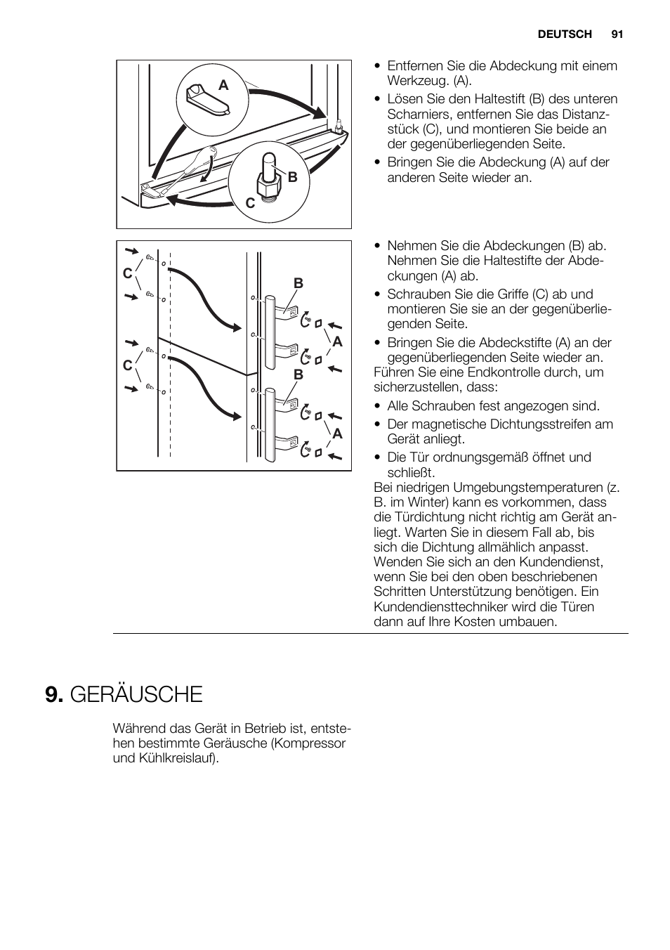 Geräusche | Electrolux EN3480AOW User Manual | Page 91 / 96