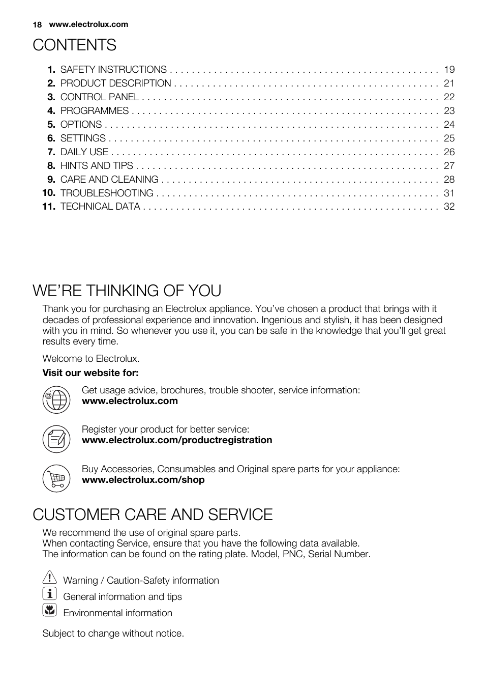 Electrolux EDH3497RDW User Manual | Page 18 / 68