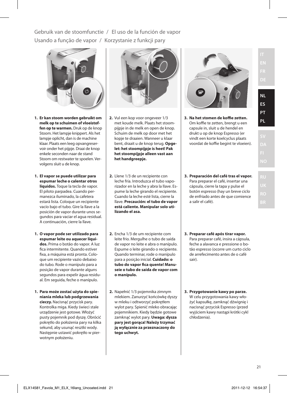 Electrolux ELM5100PU User Manual | Page 21 / 52