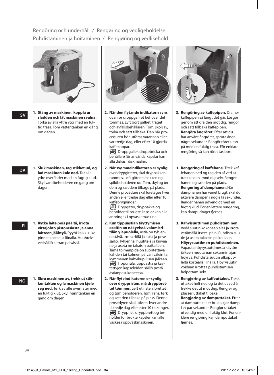 Electrolux ELM5100PU User Manual | Page 34 / 52