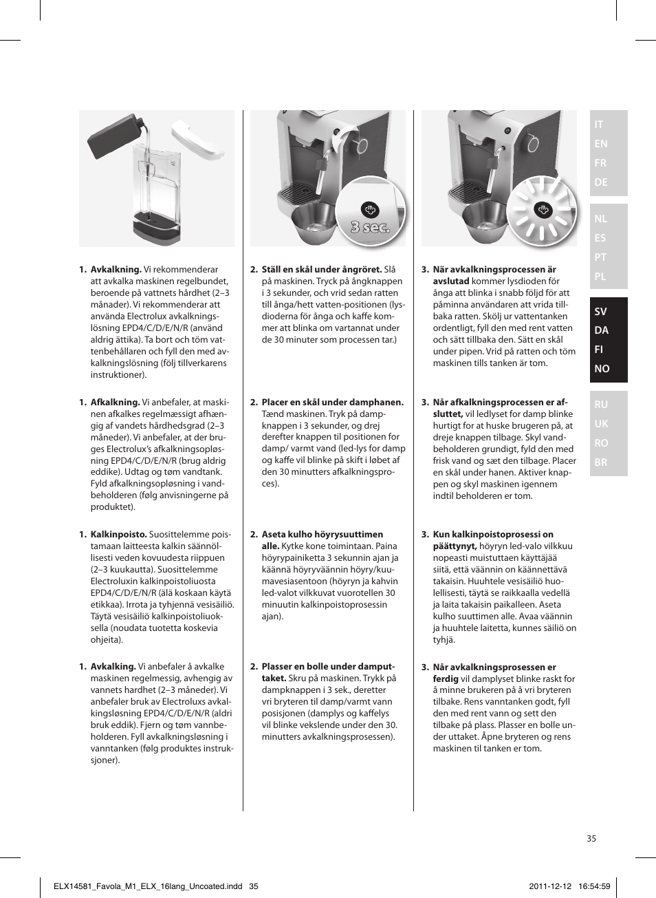 Electrolux ELM5100PU User Manual | Page 35 / 52