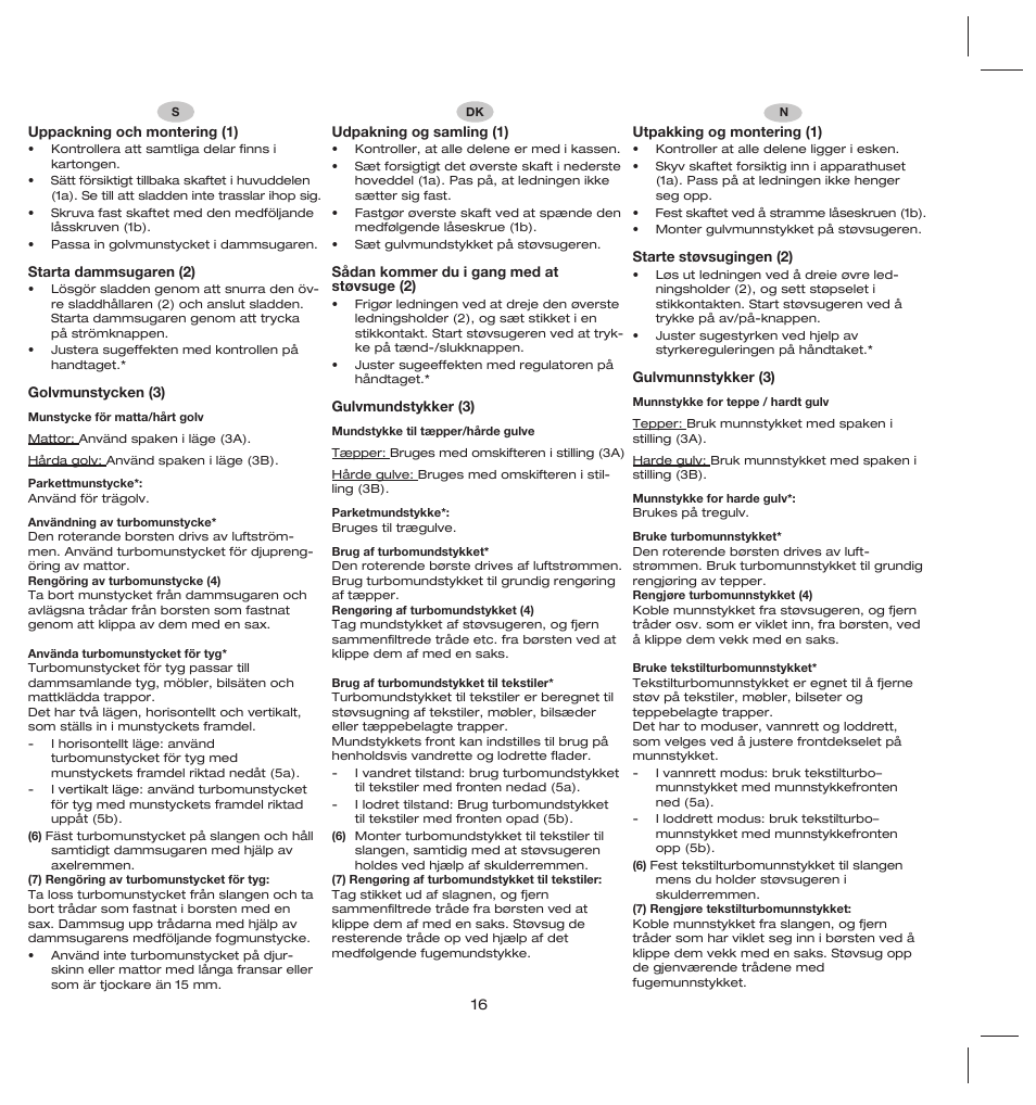 Electrolux ZS206 User Manual | Page 20 / 68