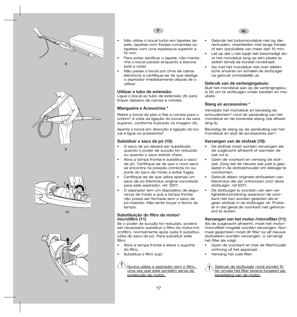 Electrolux ZS206 User Manual | Page 21 / 68