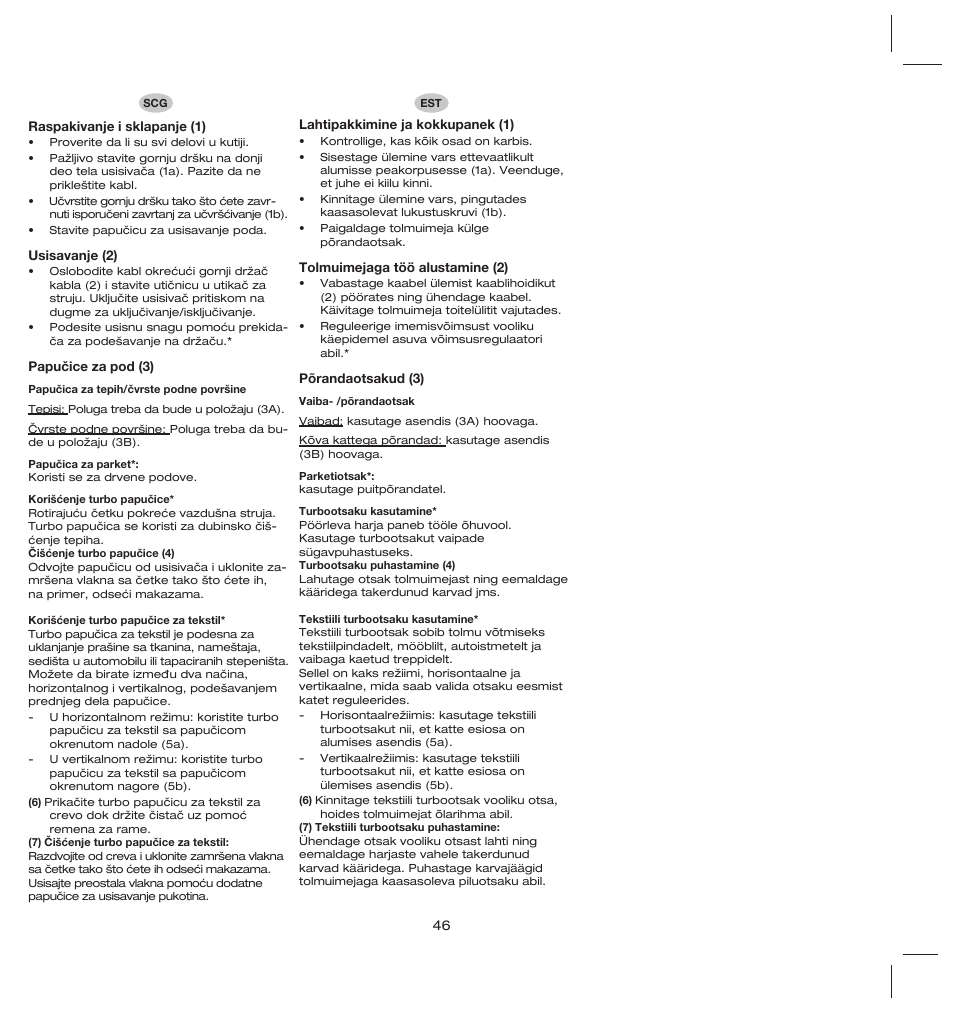 Electrolux ZS206 User Manual | Page 50 / 68
