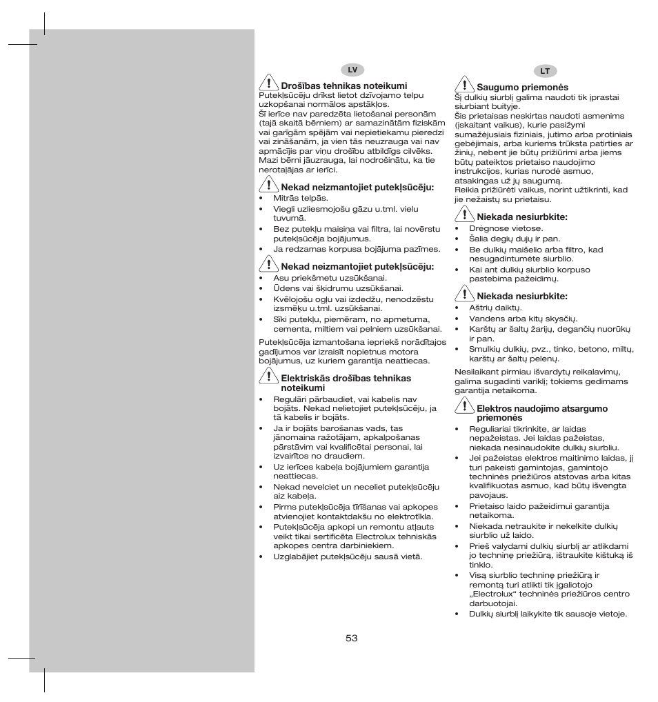 Electrolux ZS206 User Manual | Page 57 / 68