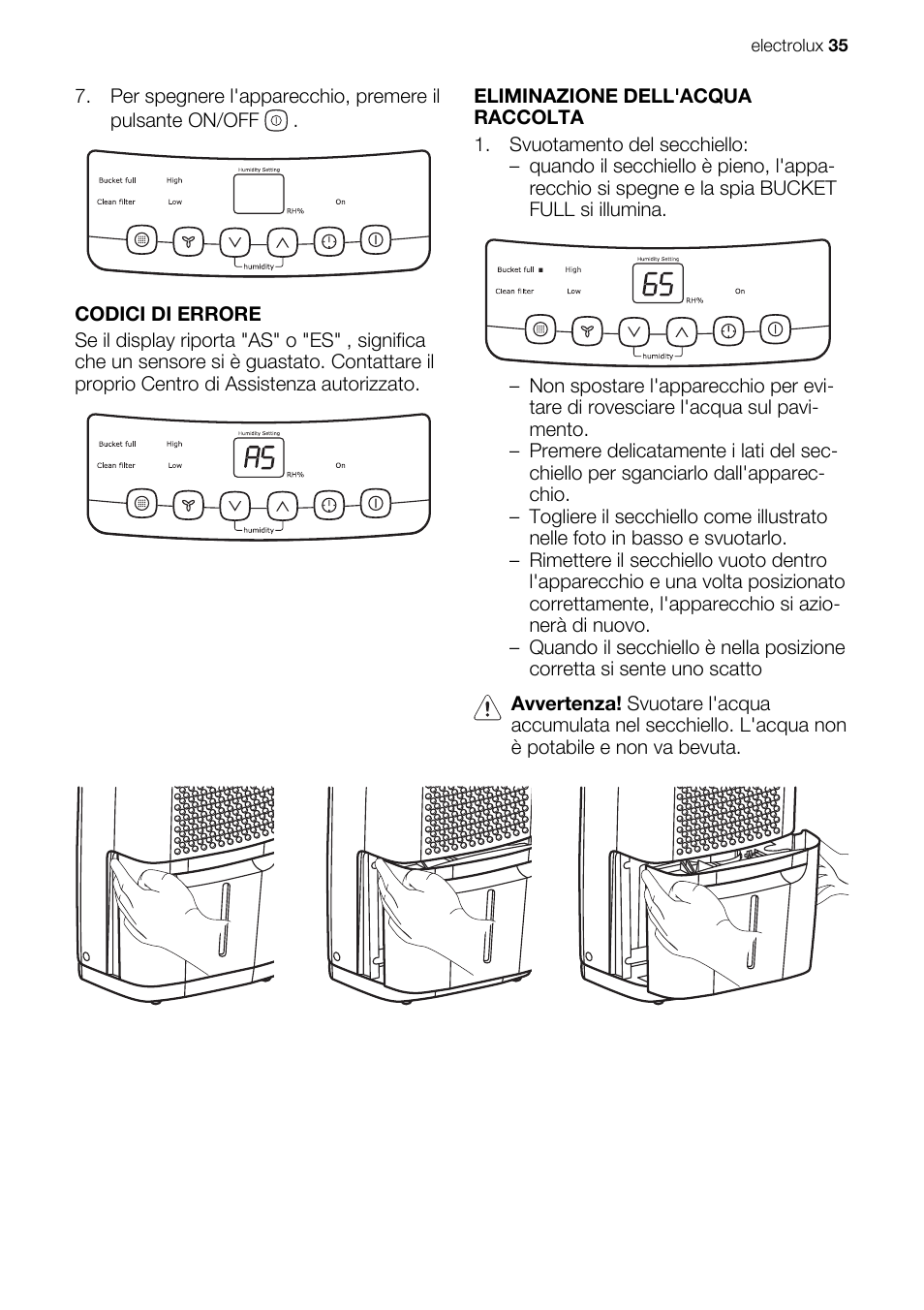 Electrolux EXD25DN3W User Manual | Page 35 / 72