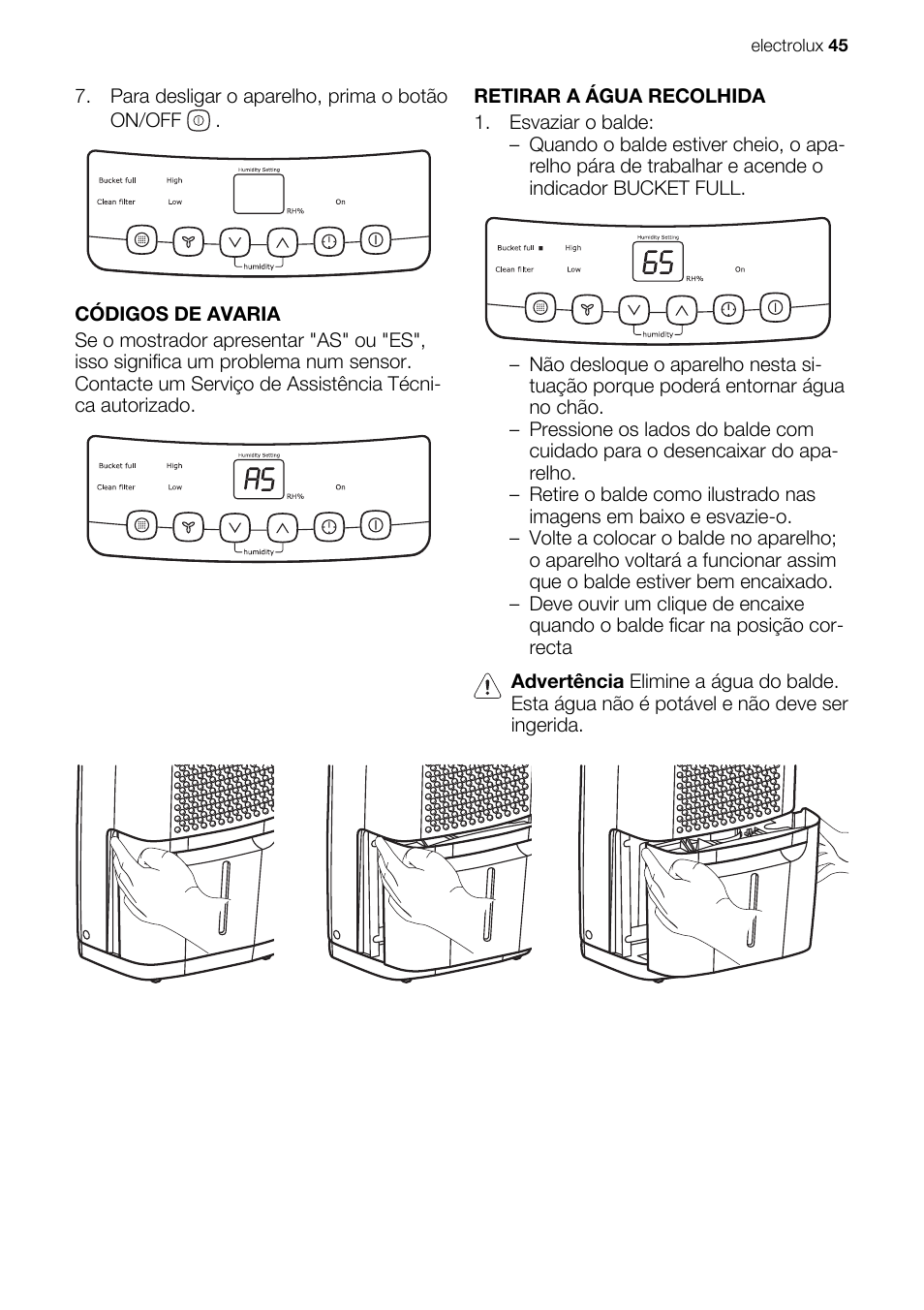 Electrolux EXD25DN3W User Manual | Page 45 / 72