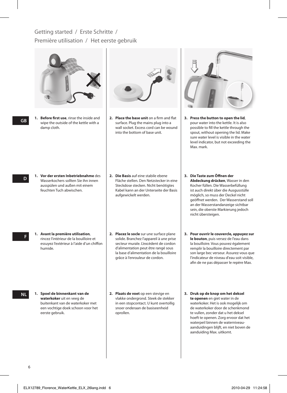 Electrolux EEWA5110 User Manual | Page 6 / 60