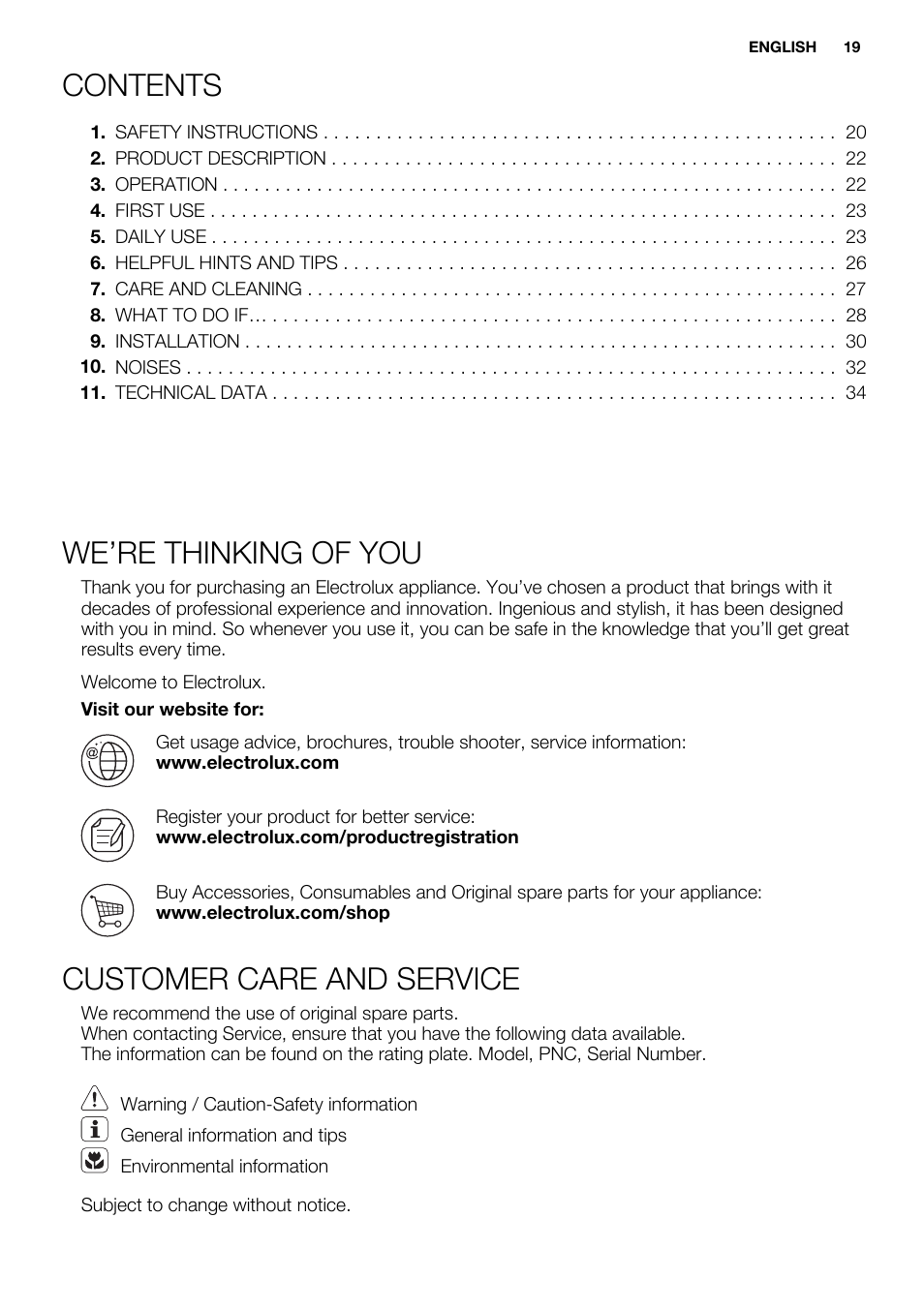 Electrolux ERF4110AOW User Manual | Page 19 / 72