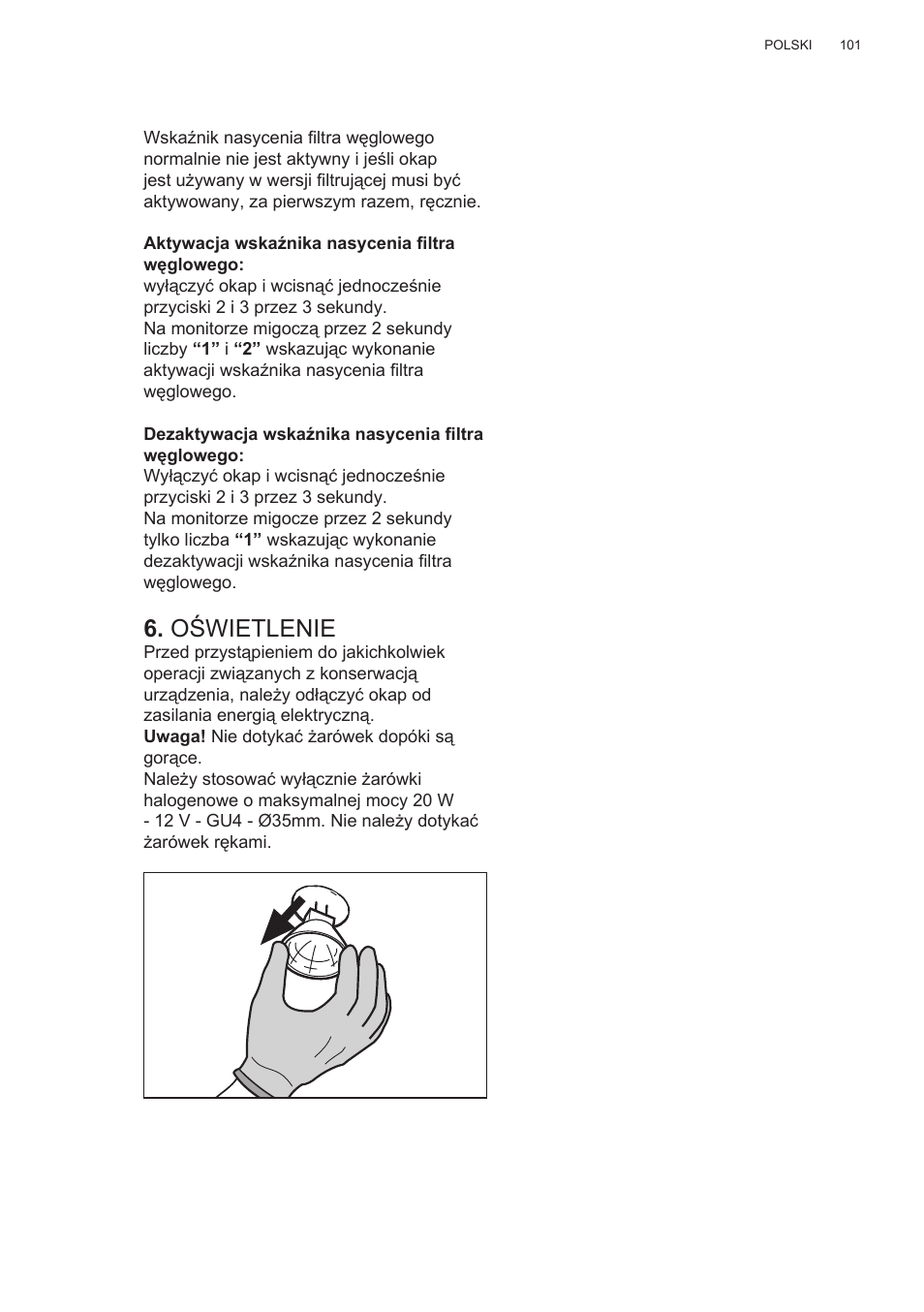 Oświetlenie | Electrolux EFG50300X User Manual | Page 101 / 156