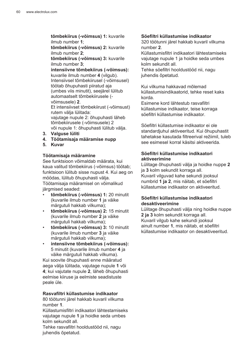 Electrolux EFG50300X User Manual | Page 60 / 156