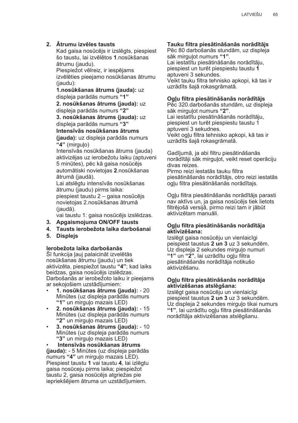 Electrolux EFG50300X User Manual | Page 65 / 156