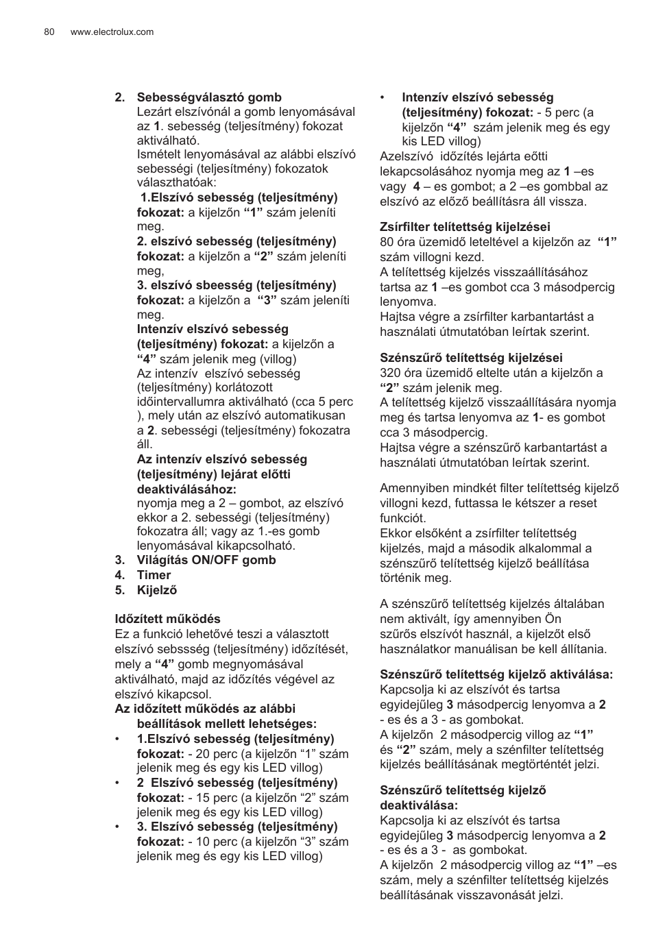 Electrolux EFG50300X User Manual | Page 80 / 156