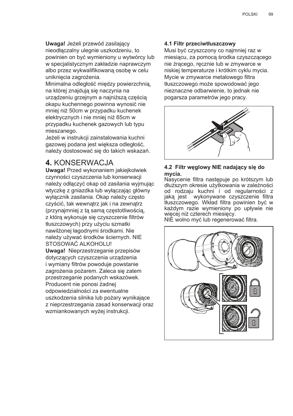 Konserwacja | Electrolux EFG50300X User Manual | Page 99 / 156