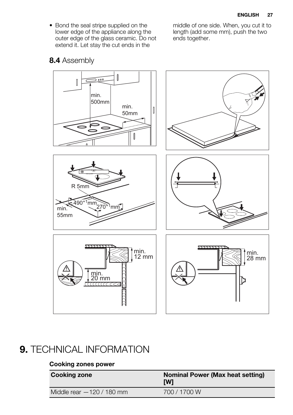 Technical information, 4 assembly | Electrolux EHF3320FOK User Manual | Page 27 / 60