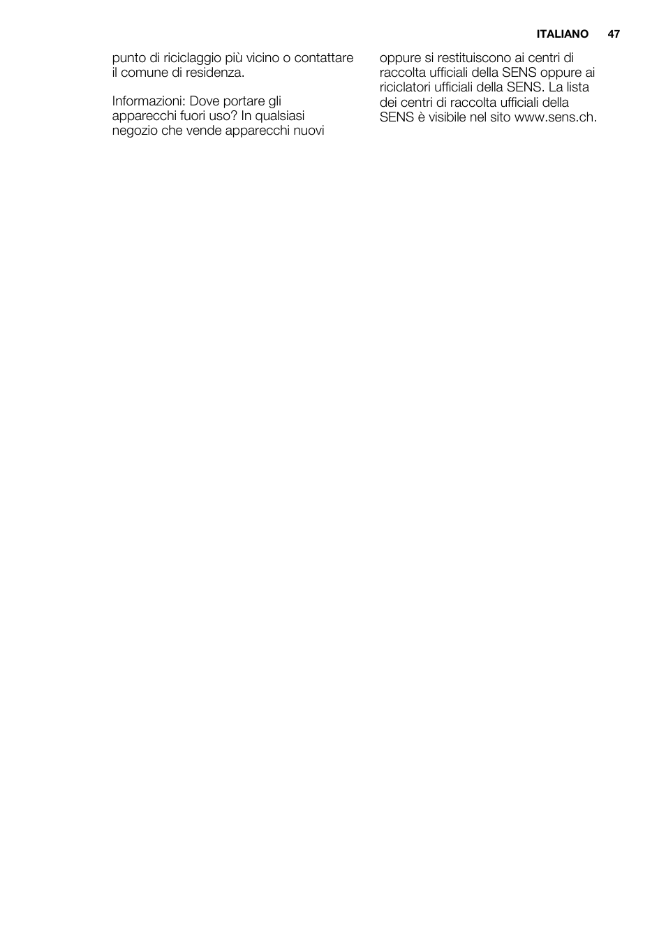 Electrolux ESF2300OW User Manual | Page 47 / 64