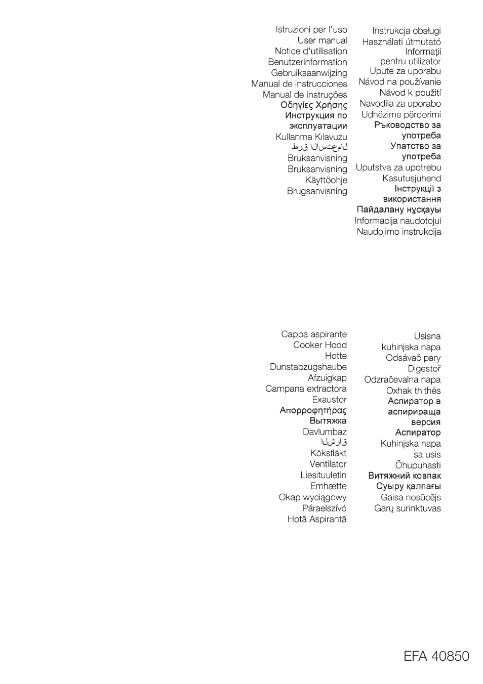Electrolux EFA40850X User Manual | 48 pages