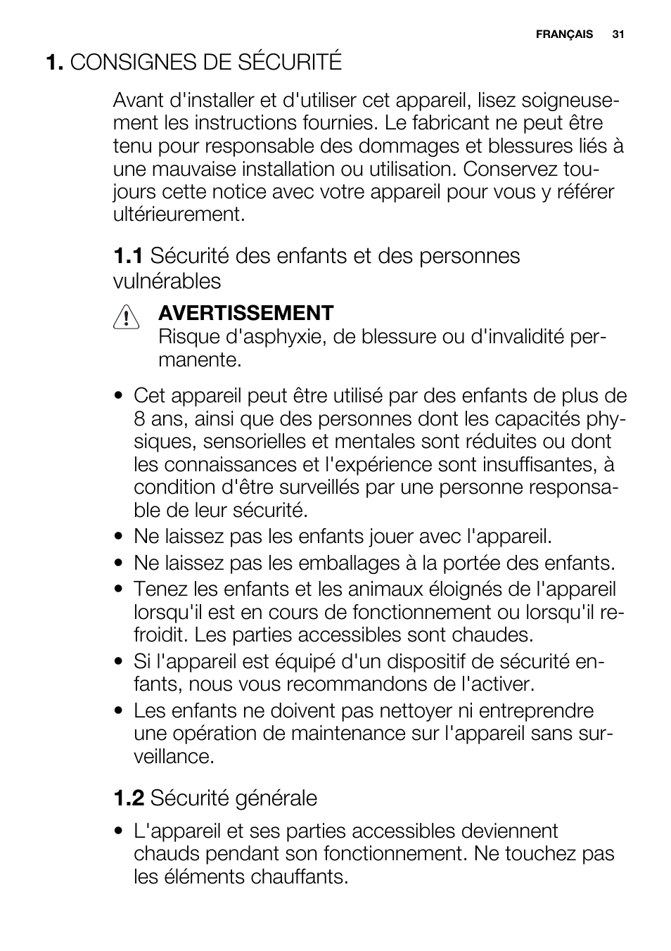 Electrolux EHF6547FOK User Manual | Page 31 / 60