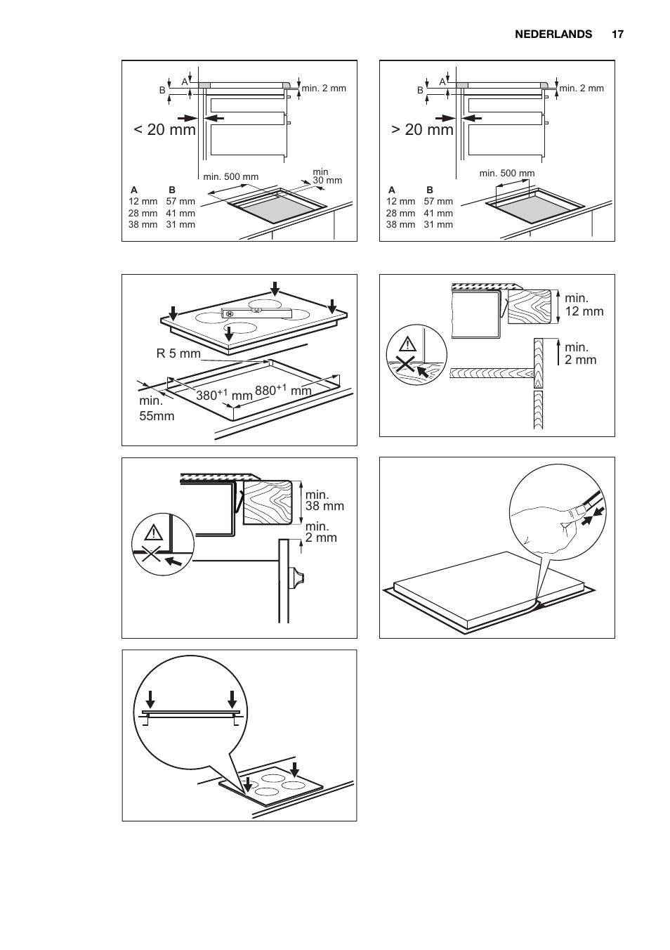 20 mm | Electrolux EHL9530FOK User Manual | Page 17 / 72